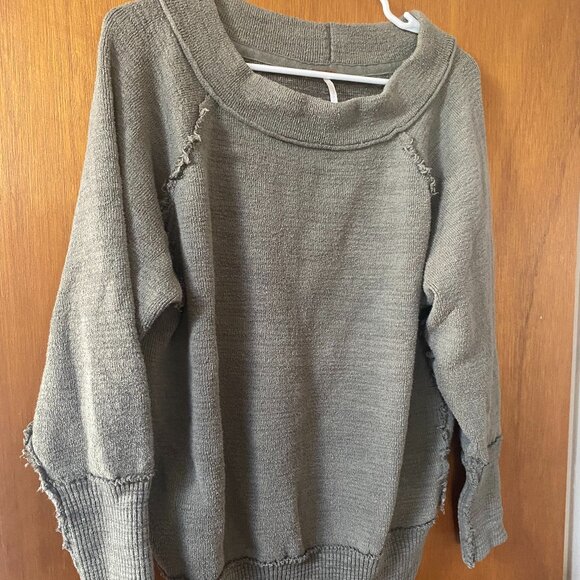 Free People Olive Green Sweater/sweatshirt - Picture 1 of 3